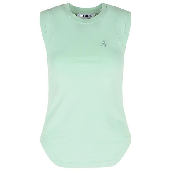 The Attico Green Cotton Tank Top Women